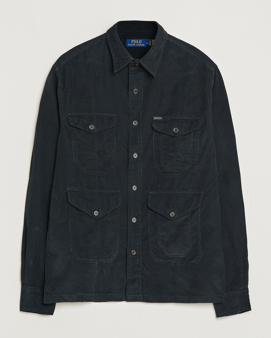 Herren | Hemden | Polo Ralph Lauren | Corduroy Pocket Overshirt Black