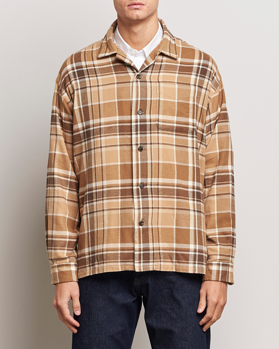 Herren | Hemden | Polo Ralph Lauren | Brushed Flannel Checked Shirt Khaki/Brown