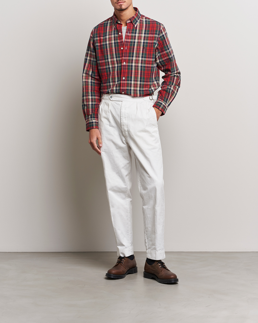 Herren | Hemden | Polo Ralph Lauren | Custom Fit Checked Oxford Shirt Red/Green