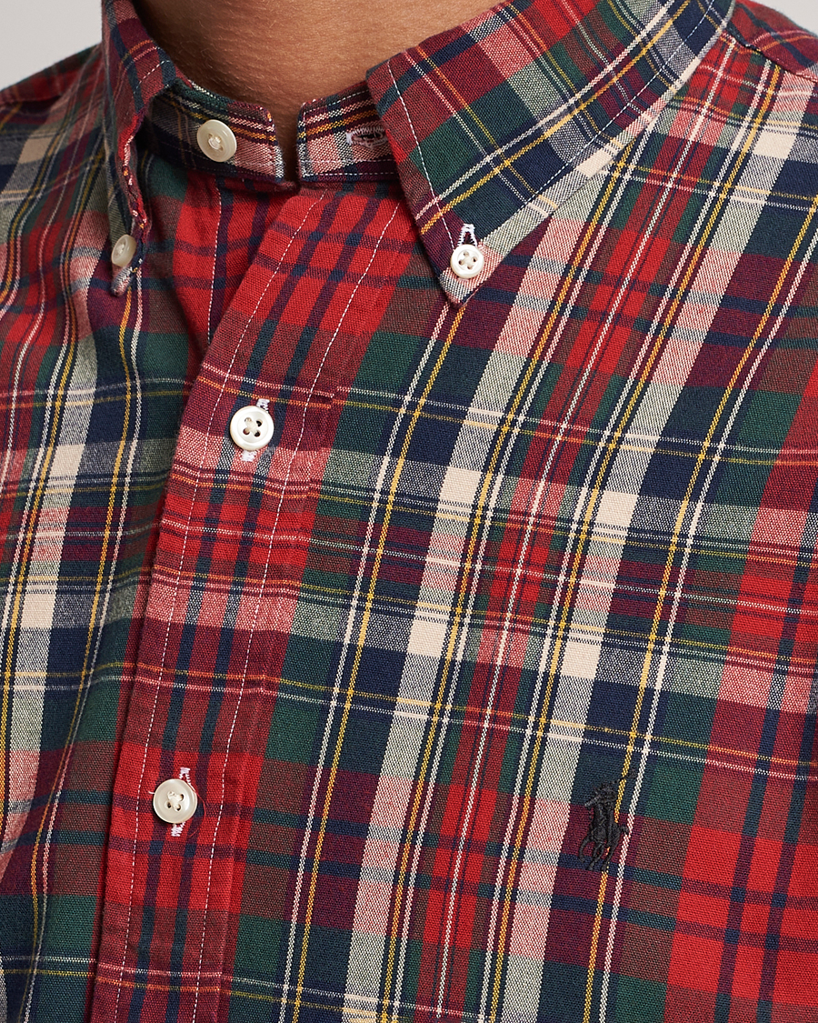 Herren | Hemden | Polo Ralph Lauren | Custom Fit Checked Oxford Shirt Red/Green