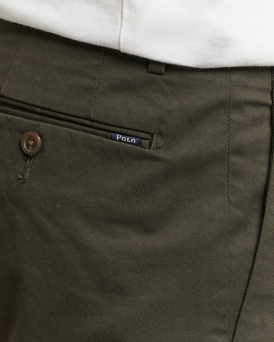 Herren | Hosen | Polo Ralph Lauren | Slim Fit Stretch Chinos Oil Cloth Green