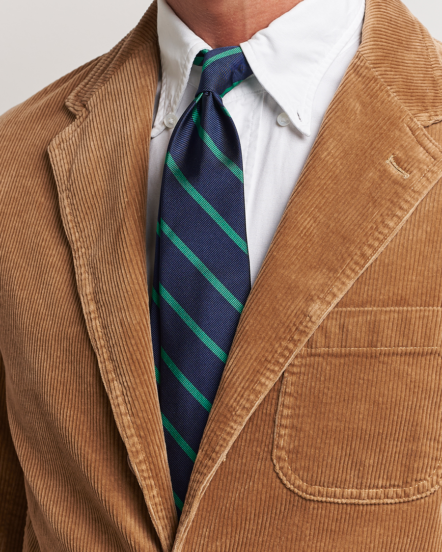 Herren | Krawatten | Polo Ralph Lauren | Striped Tie Navy/Green