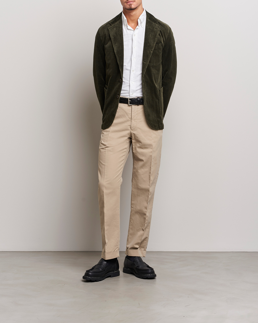 Herren | Sakkos | Polo Ralph Lauren | Corduroy Stretch Blazer Oil Cloth Green
