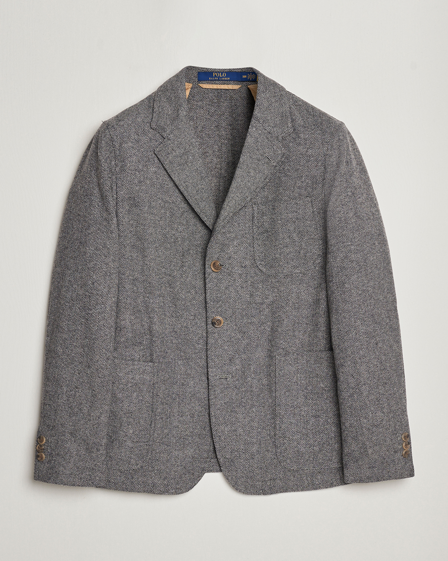 Herren | Sakkos | Polo Ralph Lauren | Classic Herringbone Sportcoat Black/Cream