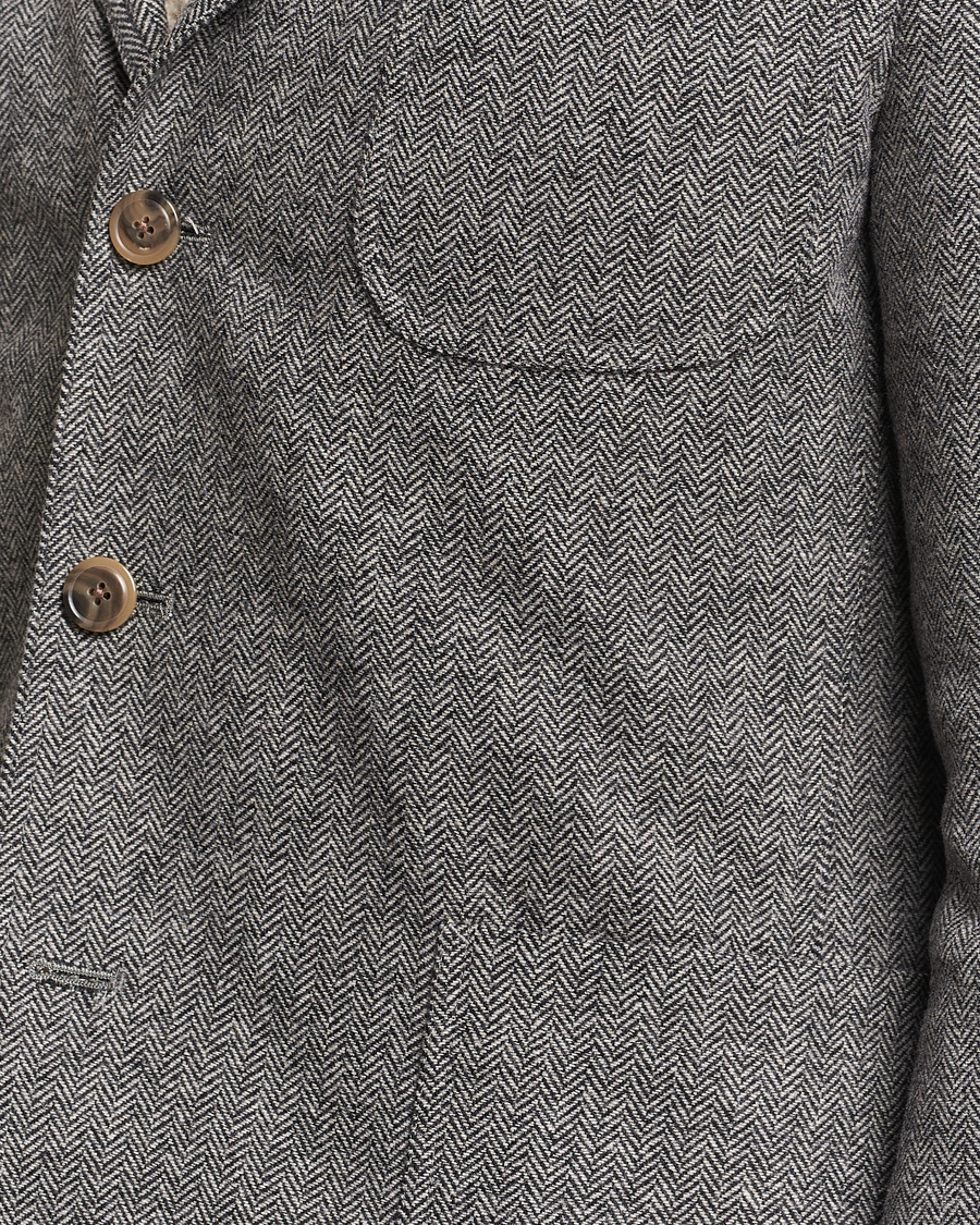 Herren | Sakkos | Polo Ralph Lauren | Classic Herringbone Sportcoat Black/Cream