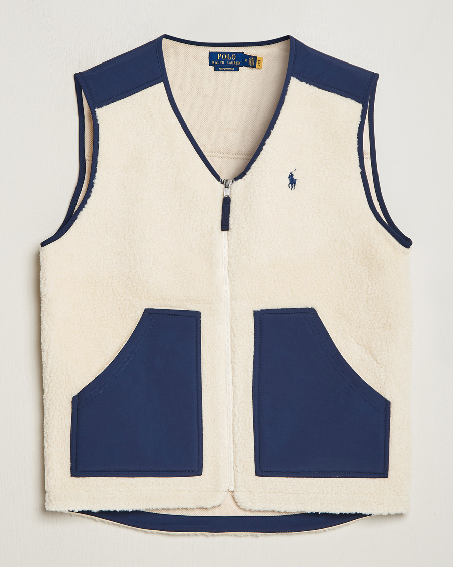 Herren |  | Polo Ralph Lauren | Gilet Pile Vest Winter Cream/Newport Navy