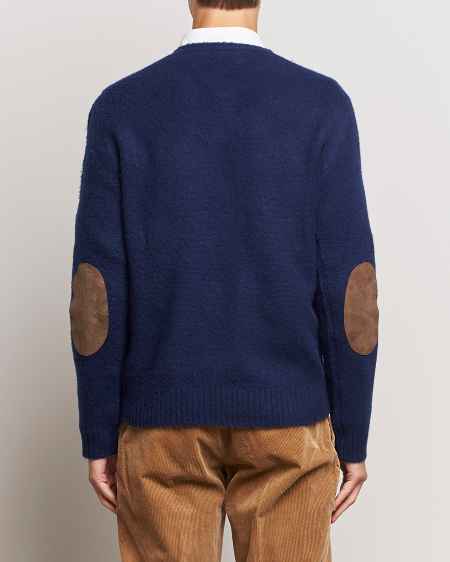 Herren | Pullover | Polo Ralph Lauren | Wool/Cashmere Patch Crew Neck Bright Navy