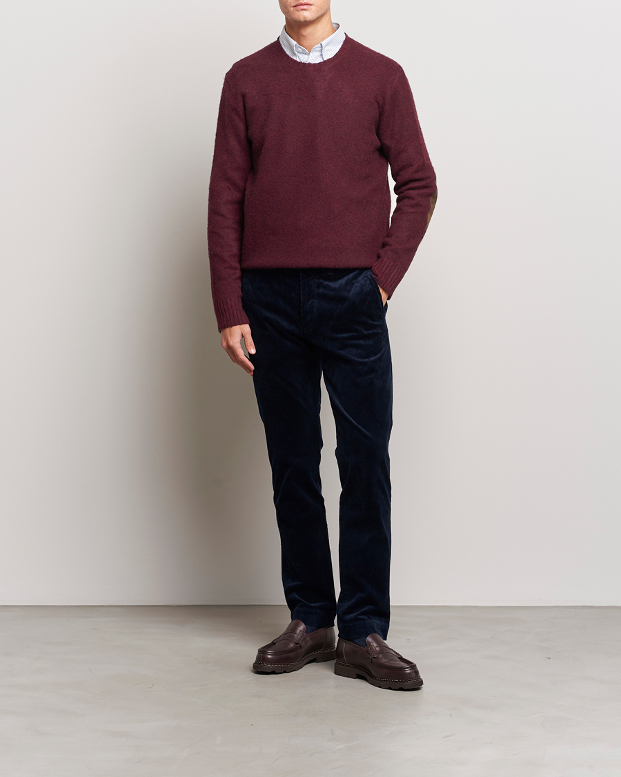 Herren | Pullover | Polo Ralph Lauren | Wool/Cashmere Patch Crew Neck Wine Heather