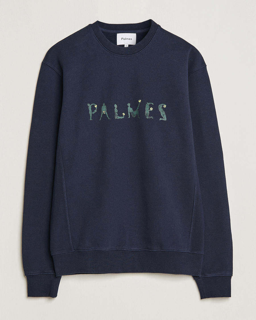Herren |  | Palmes | Letters Crewneck Sweatshirt Navy