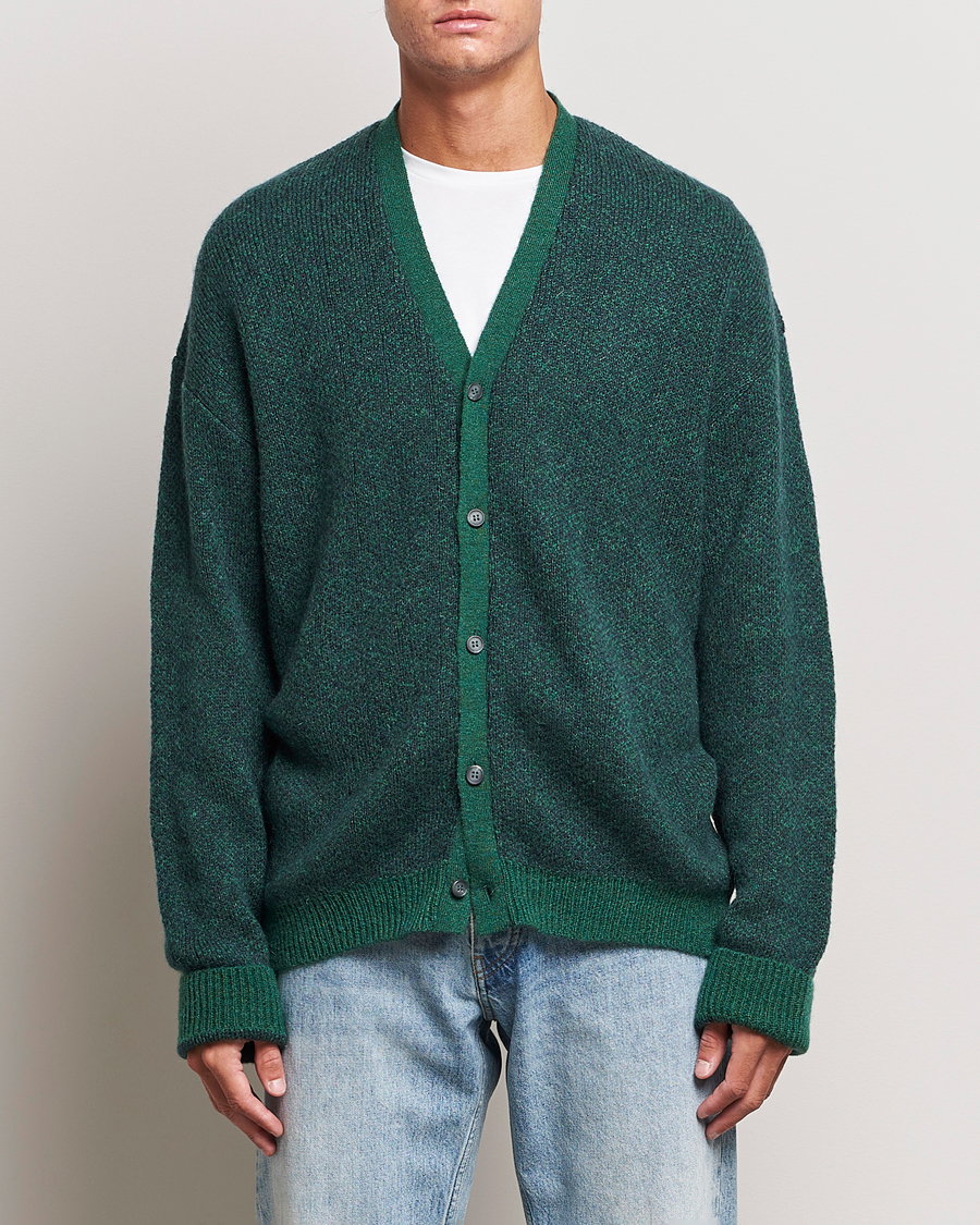 Herren | Pullover | Palmes | Jacquard Knit Cardigan Dark Green