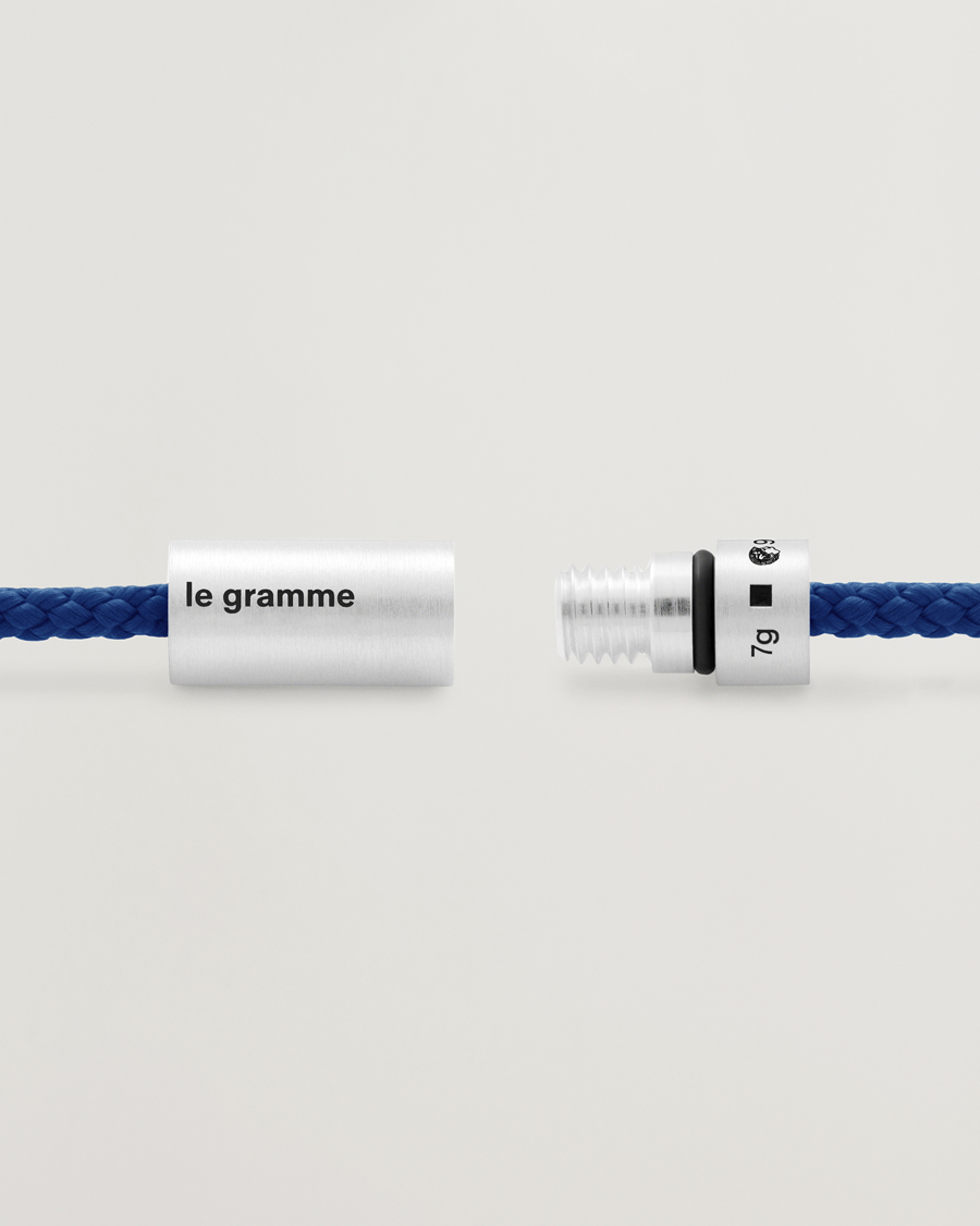 Herren | Luxury Brands | LE GRAMME | Nato Cable Bracelet Blue/Sterling Silver 7g