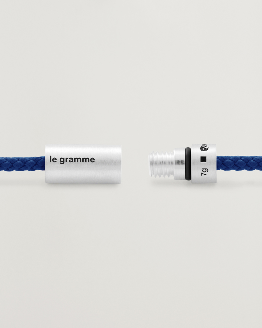 Herren | Contemporary Creators | LE GRAMME | Nato Cable Bracelet Blue/Sterling Silver 7g