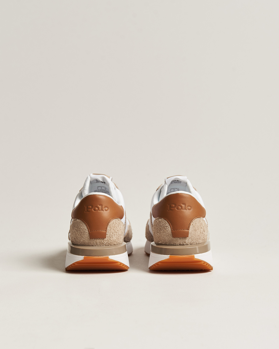 Herren | Polo Ralph Lauren Train 89 Running Sneaker White/Brown | Polo Ralph Lauren | Train 89 Running Sneaker White/Brown