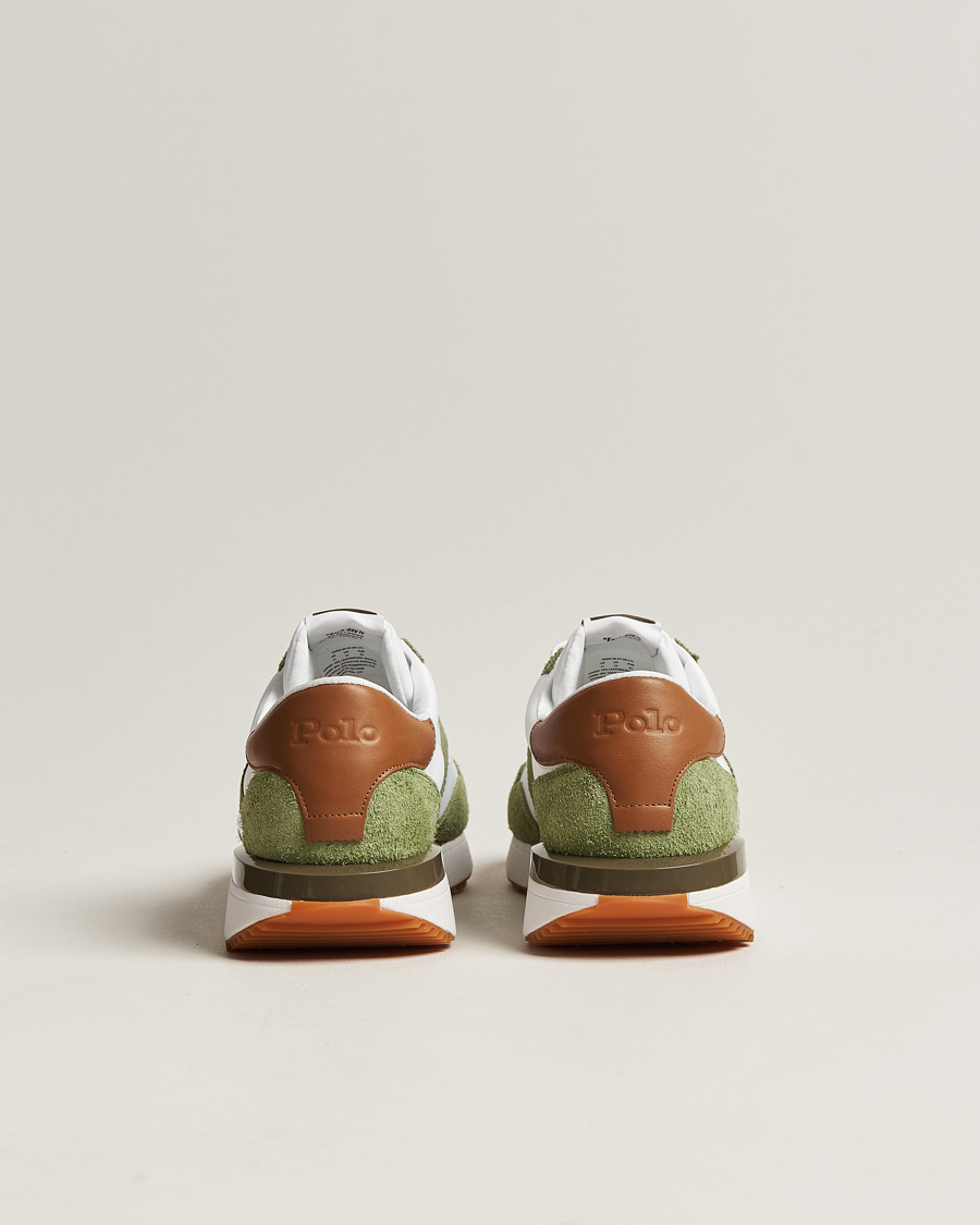 Herren | Polo Ralph Lauren Train 89 Running Sneaker White/Olive | Polo Ralph Lauren | Train 89 Running Sneaker White/Olive