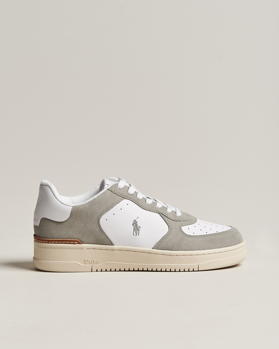 Herren | Polo Ralph Lauren Masters Court Suede Sneaker Grey/White | Polo Ralph Lauren | Masters Court Suede Sneaker Grey/White