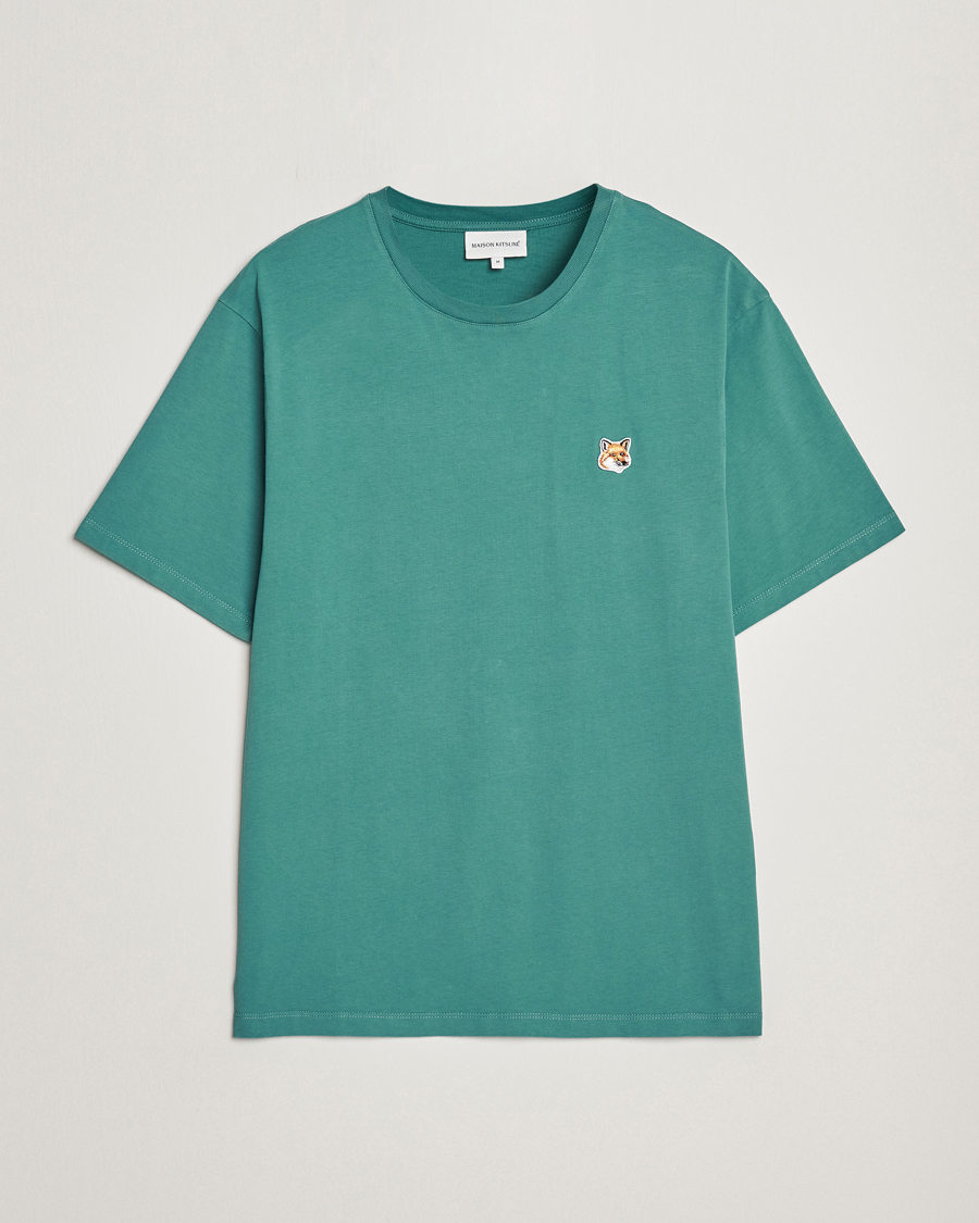 Herren | Kurzarm T-Shirt | Maison Kitsuné | Fox Head T-Shirt Teal Green