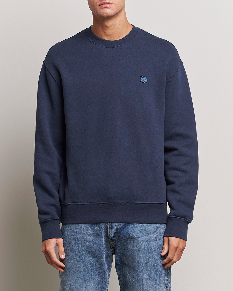 Herren | | Maison Kitsuné | Tonal Fox Head Sweatshirt Ink Blue