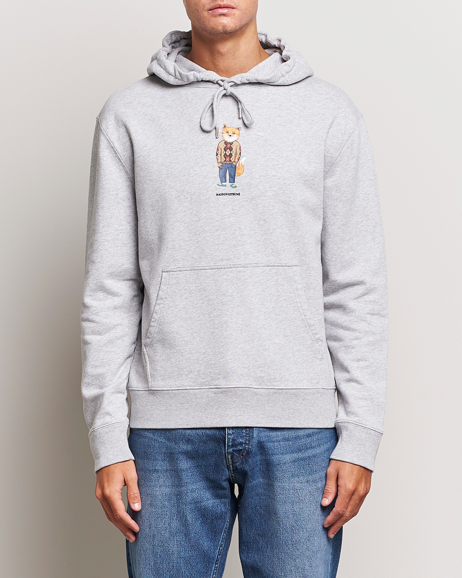 Herren | Contemporary Creators | Maison Kitsuné | Dressed Fox Hoodie Light Grey Melange