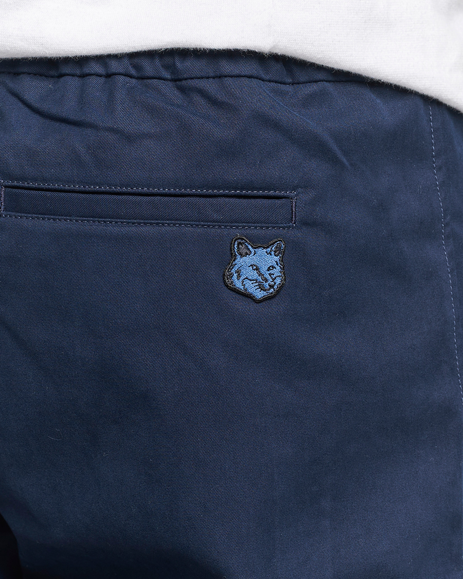 Herren | Hosen | Maison Kitsuné | Cotton Drawstring Pants Ink Blue