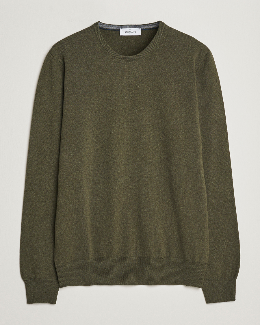 Herren | | Gran Sasso | Wool/Cashmere Crew Neck Green Melange