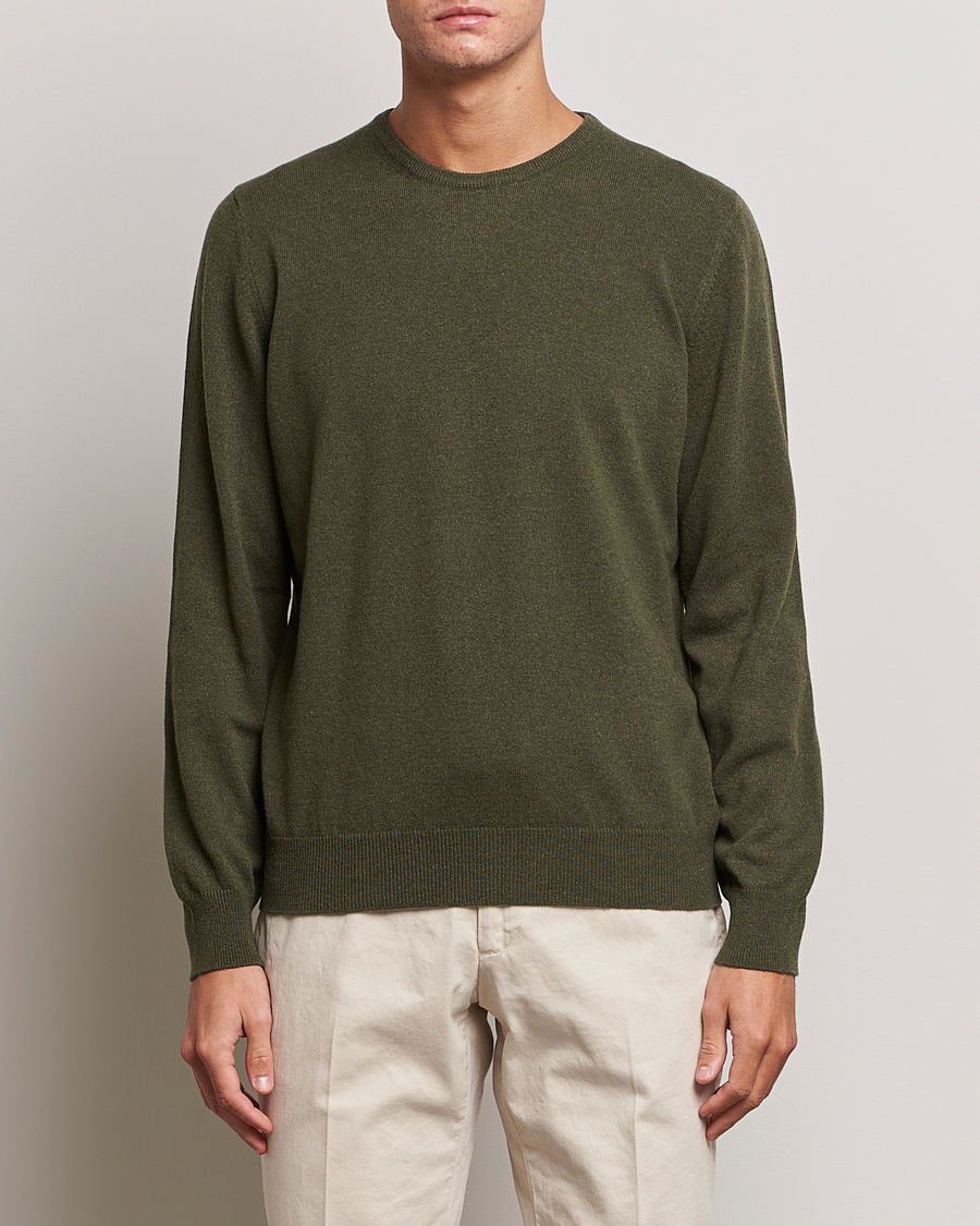 Herren | | Gran Sasso | Wool/Cashmere Crew Neck Green Melange