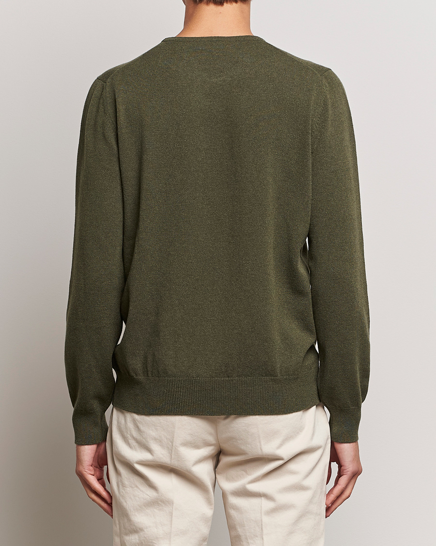 Herren | Pullover | Gran Sasso | Wool/Cashmere Crew Neck Olive Melange