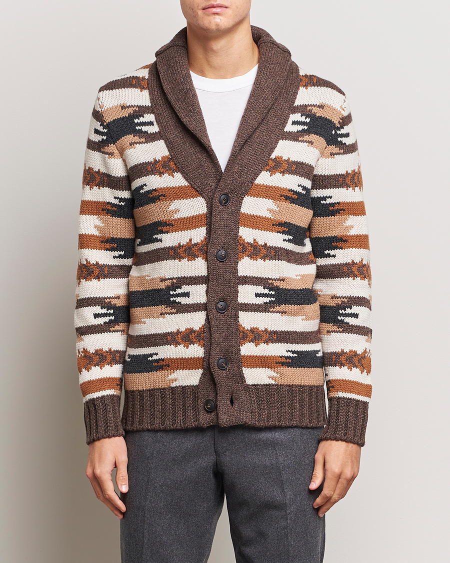 Herren | Pullover | Gran Sasso | Aspen Heavy Knitted Wool Cardigan Multi