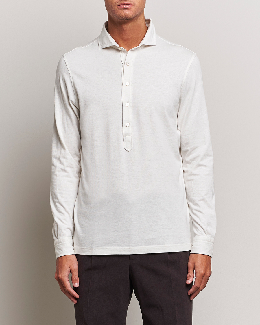 Herren | Hemden | Gran Sasso | Brushed Cotton Popover Shirt Creme