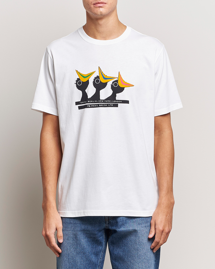 Herren | Paul Smith | PS Paul Smith | Birds Crew Neck T-Shirt White