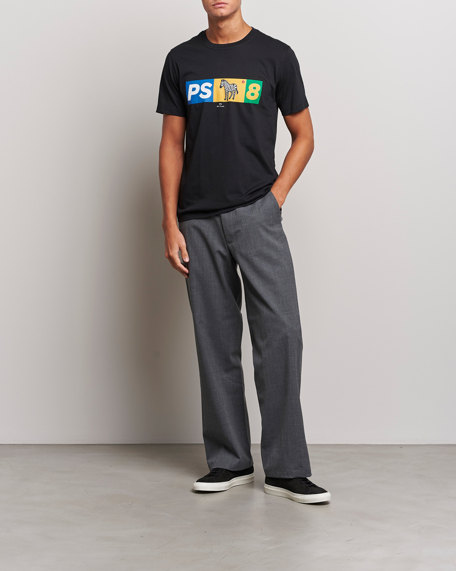 Herren | T-Shirts | PS Paul Smith | PS8 Zebra Crew Neck T-Shirt Black