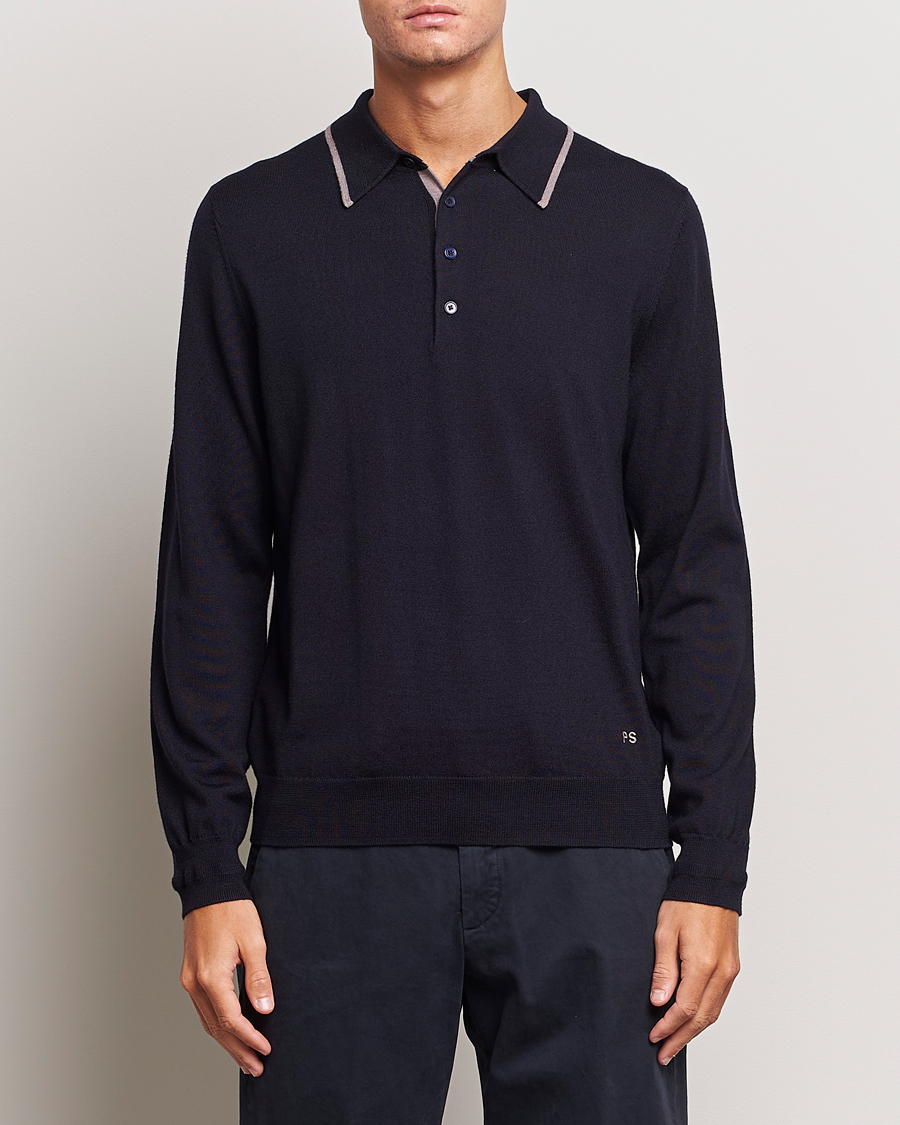Herren | Pullover | PS Paul Smith | Merino Wool Knitted Polo Navy