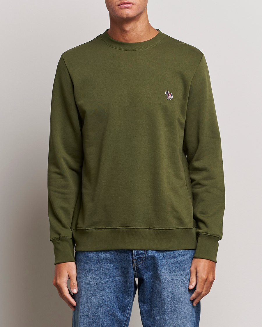 Herren | Pullover | PS Paul Smith | Organic Cotton Zebra Sweatshirt Olive