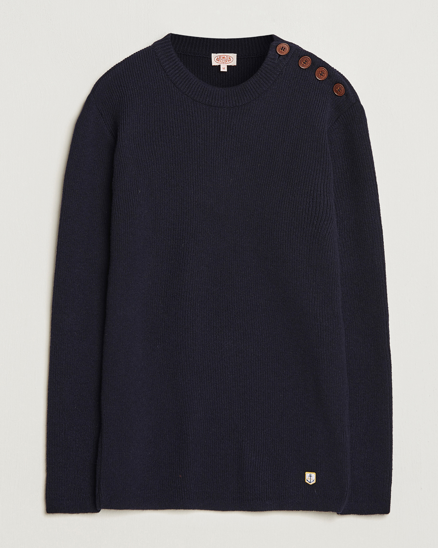 Herren | Pullover | Armor-lux | Pull Marin Lambswool Sweater Navy