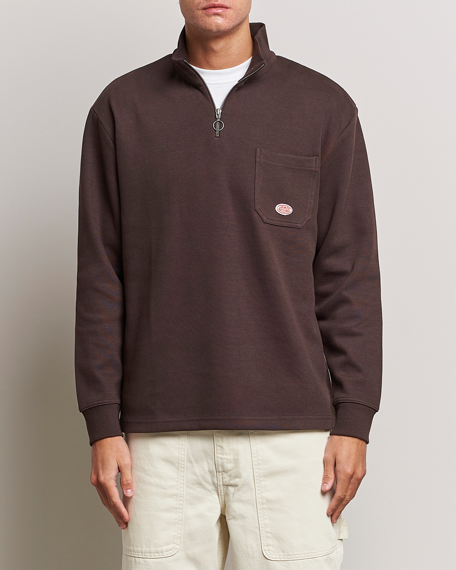 Herren |  | Armor-lux | Camioneur Cotton Half Zip Brown