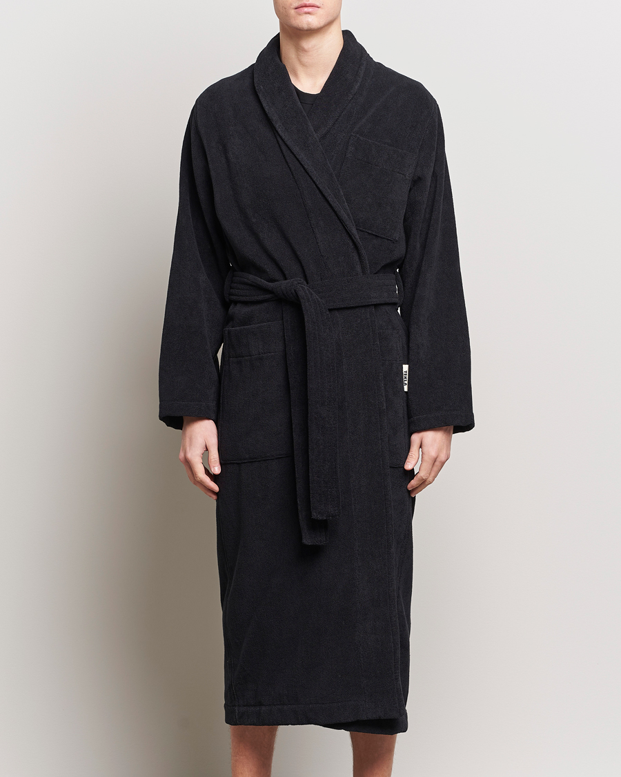 Herren | Schlafanzüge & Bademäntel | Tekla | Organic Terry Bathrobe Black