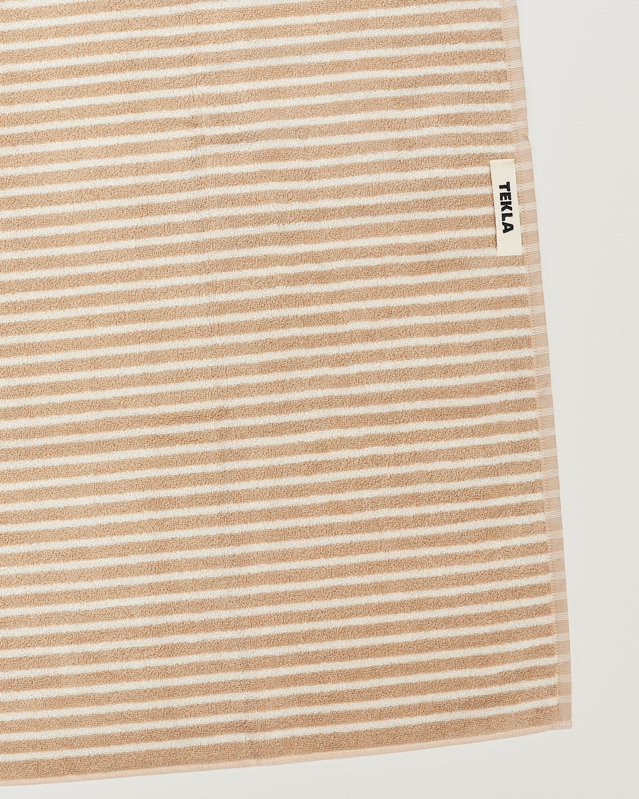 Men | Tekla | Tekla | Organic Terry Hand Towel Ivory Stripe