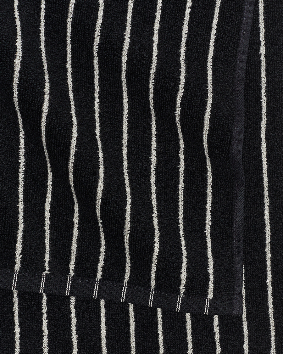 Herren | Textilien | Tekla | Organic Terry Bath Towel Black Stripe