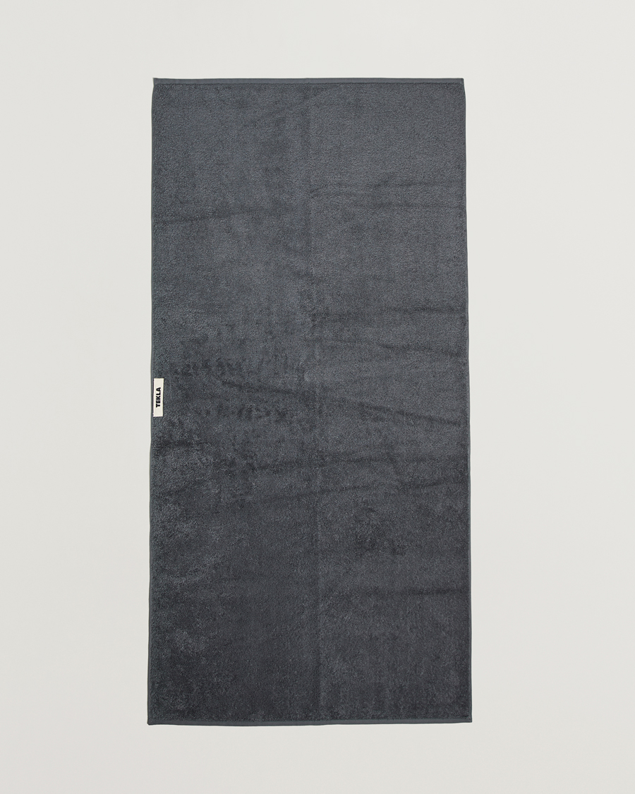 Herren | Tekla | Tekla | Organic Terry Bath Towel Charcoal Grey