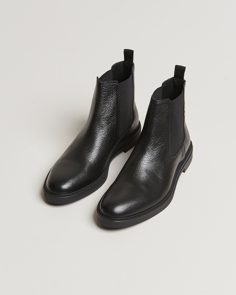 Herren |  | BOSS BLACK | Calev Grained Leather Chelsea Boot Black