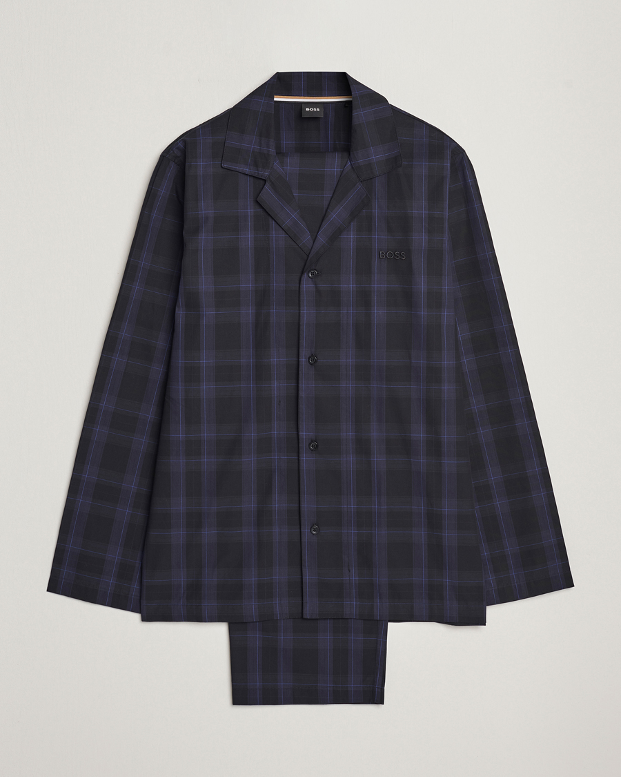 Herren | Pyjamas | BOSS BLACK | Urban Checked Pyjama Set Blue Multi