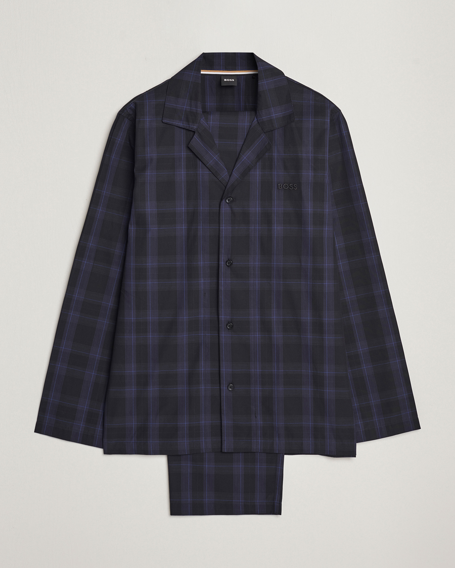 Herren | Schlafanzüge & Bademäntel | BOSS BLACK | Urban Checked Pyjama Set Blue Multi