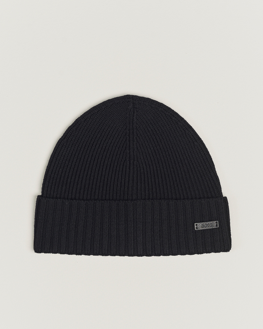 Herren | BOSS BLACK Fati Wool Beanie Black | BOSS BLACK | Fati Wool Beanie Black