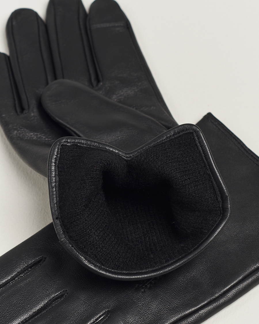 Herren | BOSS BLACK Hainz Leather Gloves Black | BOSS BLACK | Hainz Leather Gloves Black