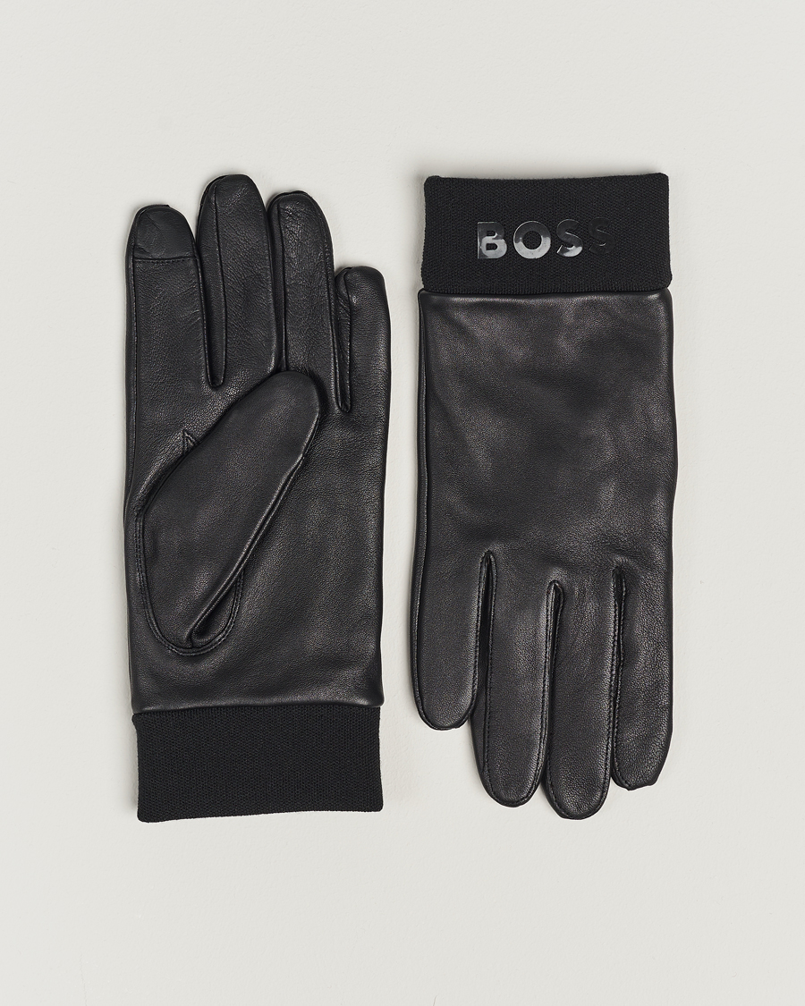 Herren | BOSS BLACK Hyden Leather Glover Black | BOSS BLACK | Hyden Leather Glover Black