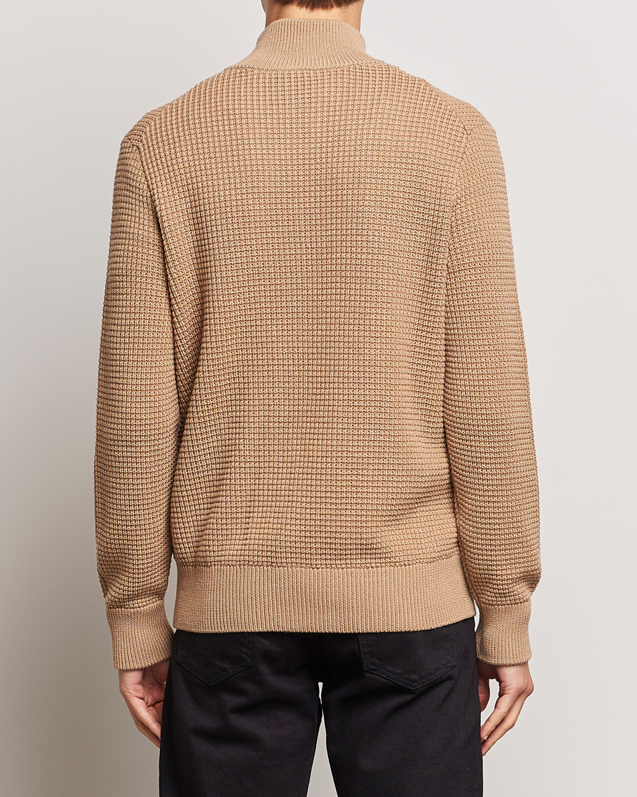 Herren | Pullover | BOSS BLACK | Mabeo Heavy Knitted Full Zip Medium Beige