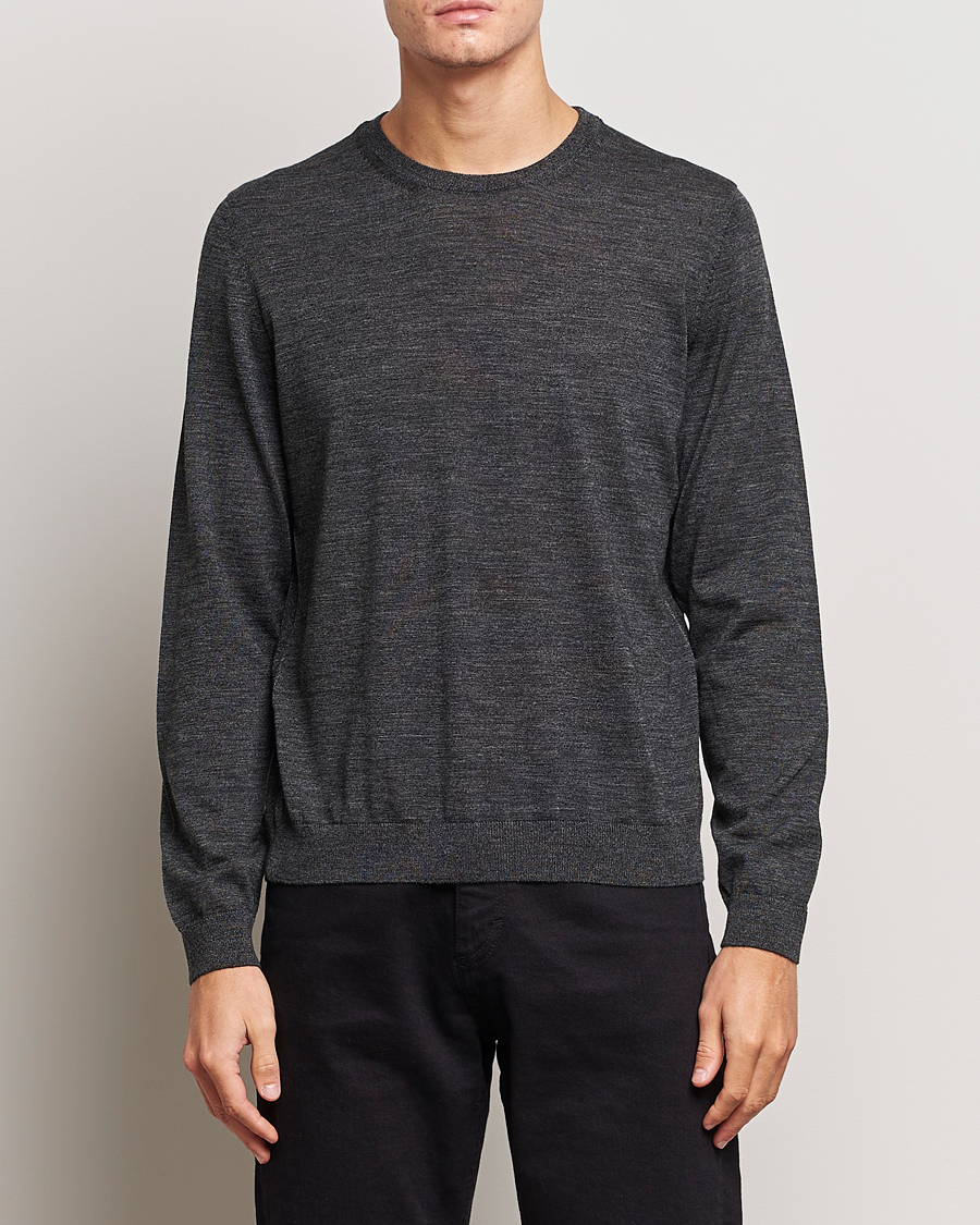 Herren |  | BOSS BLACK | Leno Knitted Sweater Black Melange