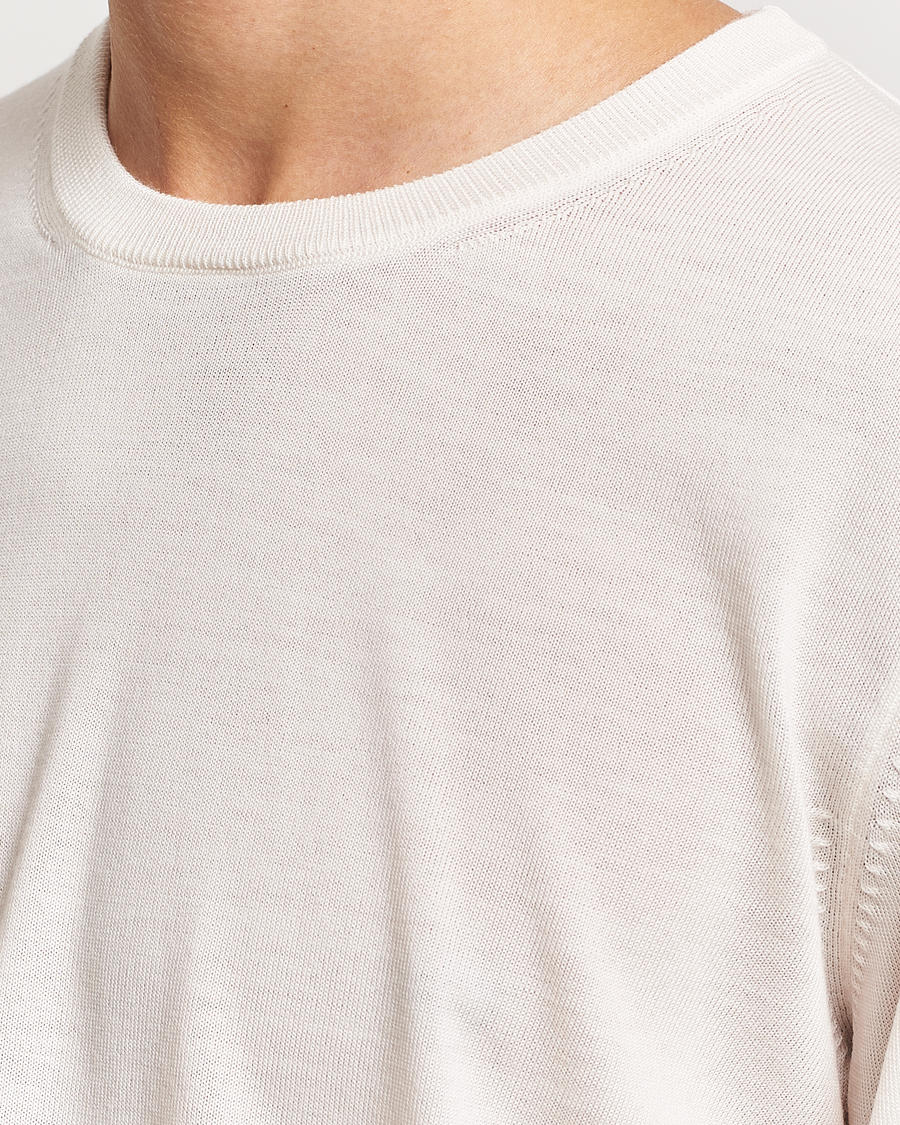 Herren | Pullover | BOSS BLACK | Leno Knitted Sweater Open White