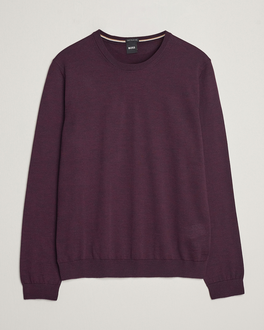 Herren |  | BOSS BLACK | Leno Knitted Sweater Dark Red