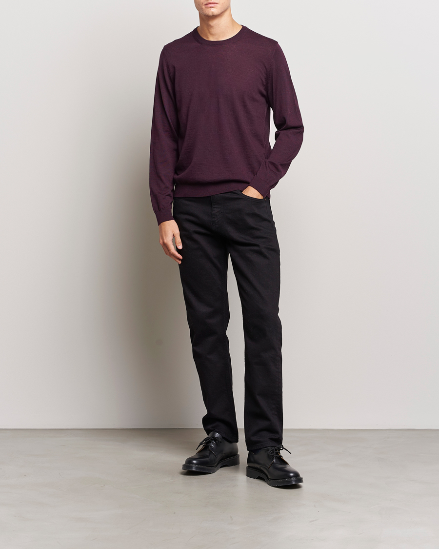 BOSS BLACK Leno Knitted Sweater Dark Red bei Care of Carl