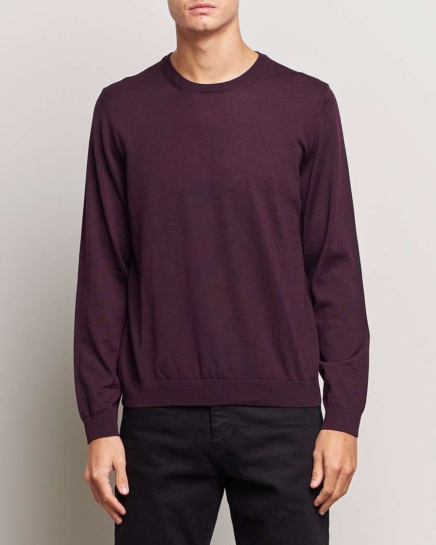 BOSS BLACK Leno Knitted Sweater Dark Red bei Care of Carl